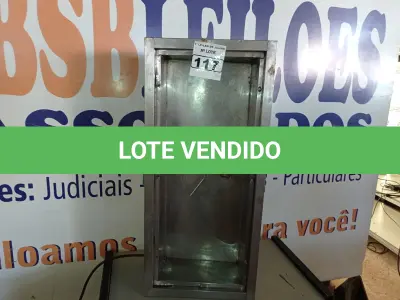 LOTE 117 - 01 BANHO MARIA INCOMPLETO EM INOX. (NO ESTADO) ATENÇÃO! FAZER A VISITAÇÃO ANTES DE ARREMATAR, NÃO SABEMOS SE FUNCIONA. LEILÃO NÃO TEM GARANTIA E NEM DEVOLUÇÃO, SUJEITO A POSSÍVEIS AVARIAS VISÍVEIS/OCULTAS E/OU AUSÊNCIA DE COMPONENTES.
