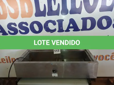LOTE 117 - 01 BANHO MARIA INCOMPLETO EM INOX. (NO ESTADO) ATENÇÃO! FAZER A VISITAÇÃO ANTES DE ARREMATAR, NÃO SABEMOS SE FUNCIONA. LEILÃO NÃO TEM GARANTIA E NEM DEVOLUÇÃO, SUJEITO A POSSÍVEIS AVARIAS VISÍVEIS/OCULTAS E/OU AUSÊNCIA DE COMPONENTES.
