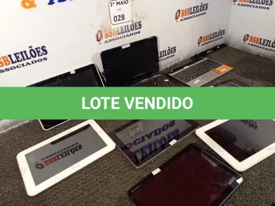 LOTE 028 - 05 TABLET’S E 02 NETBOOK’S PARA RETIRADA DE PEÇAS. (NO ESTADO) ATENÇÃO! FAZER A VISITAÇÃO ANTES DE ARREMATAR, NÃO SABEMOS SE FUNCIONA. LEILÃO NÃO TEM GARANTIA E NEM DEVOLUÇÃO, SUJEITO A POSSÍVEIS AVARIAS VISÍVEIS/OCULTAS E/OU AUSÊNCIA DE COMPONENTES.