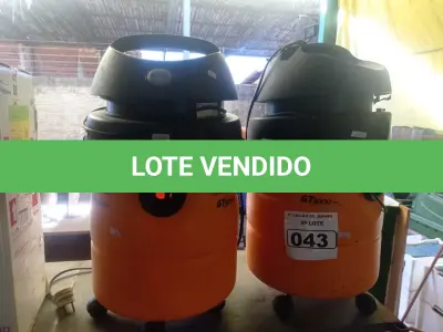 LOTE 043 - 02 ASPIRADORES DE PÓ INCOMPLETOS.  (NO ESTADO) ATENÇÃO! FAZER A VISITAÇÃO ANTES DE ARREMATAR, NÃO SABEMOS SE FUNCIONA. LEILÃO NÃO TEM GARANTIA E NEM DEVOLUÇÃO, SUJEITO A POSSÍVEIS AVARIAS VISÍVEIS/OCULTAS E/OU AUSÊNCIA DE COMPONENTES.
