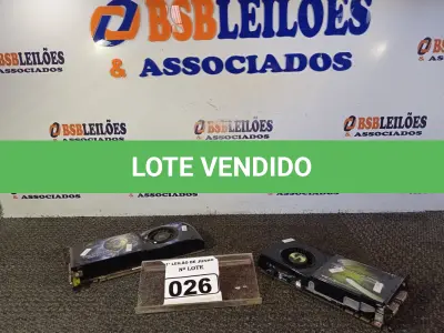LOTE 026 - 02 PLACAS DE VÍDEO GFORCER 9800GTX DE 512MB.  (NO ESTADO) ATENÇÃO! FAZER A VISITAÇÃO ANTES DE ARREMATAR, NÃO SABEMOS SE FUNCIONA. LEILÃO NÃO TEM GARANTIA E NEM DEVOLUÇÃO, SUJEITO A POSSÍVEIS AVARIAS VISÍVEIS/OCULTAS E/OU AUSÊNCIA DE COMPONENTES.