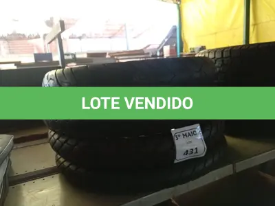 LOTE 431 - 04 PNEUS DIVERSOS PARA MOTO. (NO ESTADO) ATENÇÃO! FAZER A VISITAÇÃO ANTES DE ARREMATAR, NÃO SABEMOS SE FUNCIONA. LEILÃO NÃO TEM GARANTIA E NEM DEVOLUÇÃO, SUJEITO A POSSÍVEIS AVARIAS VISÍVEIS/OCULTAS E/OU AUSÊNCIA DE COMPONENTES.