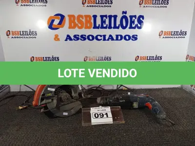 LOTE 091 - 01 MARTELETE MARCA BOSCH E 01 SERRA CIRCULAR DE 1400WATTS MARCA BLACKEDECKER. (NO ESTADO) ATENÇÃO! FAZER A VISITAÇÃO ANTES DE ARREMATAR, NÃO SABEMOS SE FUNCIONA. LEILÃO NÃO TEM GARANTIA E NEM DEVOLUÇÃO, SUJEITO A POSSÍVEIS AVARIAS VISÍVEIS/OCULTAS E/OU AUSÊNCIA DE COMPONENTES.
