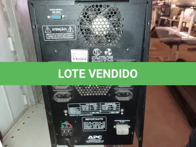 LOTE 428 - 01 NOBREAK MARCA APC DE 1500V. (NO ESTADO) ATENÇÃO! FAZER A VISITAÇÃO ANTES DE ARREMATAR, NÃO SABEMOS SE FUNCIONA. LEILÃO NÃO TEM GARANTIA E NEM DEVOLUÇÃO, SUJEITO A POSSÍVEIS AVARIAS VISÍVEIS/OCULTAS E/OU AUSÊNCIA DE COMPONENTES.