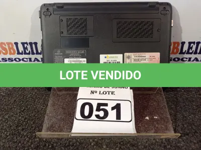 LOTE 051 - 01NETBOK POSITIVO MOBO SEM FONTE. (LIGANDO) (NO ESTADO) ATENÇÃO! FAZER A VISITAÇÃO ANTES DE ARREMATAR, NÃO SABEMOS SE FUNCIONA. LEILÃO NÃO TEM GARANTIA E NEM DEVOLUÇÃO, SUJEITO A POSSÍVEIS AVARIAS VISÍVEIS/OCULTAS E/OU AUSÊNCIA DE COMPONENTES.