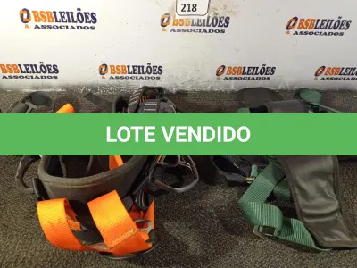 LOTE 218 - 02 CINTOS DE SEGURANÇA. (NO ESTADO) ATENÇÃO! FAZER A VISITAÇÃO ANTES DE ARREMATAR, NÃO SABEMOS SE FUNCIONA. LEILÃO NÃO TEM GARANTIA E NEM DEVOLUÇÃO, SUJEITO A POSSÍVEIS AVARIAS VISÍVEIS/OCULTAS E/OU AUSÊNCIA DE COMPONENTES.