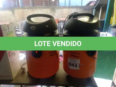 LOTE 043 - 02 ASPIRADORES DE PÓ INCOMPLETOS.  (NO ESTADO) ATENÇÃO! FAZER A VISITAÇÃO ANTES DE ARREMATAR, NÃO SABEMOS SE FUNCIONA. LEILÃO NÃO TEM GARANTIA E NEM DEVOLUÇÃO, SUJEITO A POSSÍVEIS AVARIAS VISÍVEIS/OCULTAS E/OU AUSÊNCIA DE COMPONENTES.
