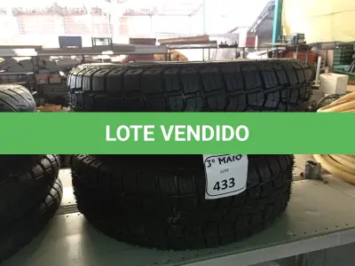 LOTE 433 - 02 PNEUS REMOLD 205/60 ARO 16. (NO ESTADO) ATENÇÃO! FAZER A VISITAÇÃO ANTES DE ARREMATAR, NÃO SABEMOS SE FUNCIONA. LEILÃO NÃO TEM GARANTIA E NEM DEVOLUÇÃO, SUJEITO A POSSÍVEIS AVARIAS VISÍVEIS/OCULTAS E/OU AUSÊNCIA DE COMPONENTES.