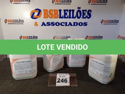 LOTE 246 - 04 GALÕES DE ESPUMA HIGIENIZADORA PARA ANTISSEPSIA INSTANTÂNEA DAS MÃOS COM 05 LITROS CADA GALÃO. (NO ESTADO) ATENÇÃO! FAZER A VISITAÇÃO ANTES DE ARREMATAR, NÃO SABEMOS SE FUNCIONA. LEILÃO NÃO TEM GARANTIA E NEM DEVOLUÇÃO, SUJEITO A POSSÍVEIS AVARIAS VISÍVEIS/OCULTAS E/OU AUSÊNCIA DE COMPONENTES.