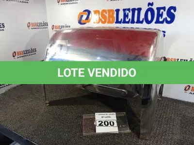 LOTE 200 - 01 RECHAUD EM INOX COM AVARIAS. (NO ESTADO) ATENÇÃO! FAZER A VISITAÇÃO ANTES DE ARREMATAR, NÃO SABEMOS SE FUNCIONA. LEILÃO NÃO TEM GARANTIA E NEM DEVOLUÇÃO, SUJEITO A POSSÍVEIS AVARIAS VISÍVEIS/OCULTAS E/OU AUSÊNCIA DE COMPONENTES.