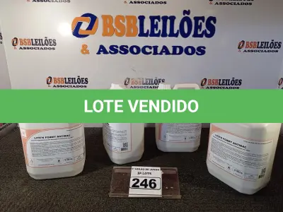 LOTE 246 - 04 GALÕES DE ESPUMA HIGIENIZADORA PARA ANTISSEPSIA INSTANTÂNEA DAS MÃOS COM 05 LITROS CADA GALÃO. (NO ESTADO) ATENÇÃO! FAZER A VISITAÇÃO ANTES DE ARREMATAR, NÃO SABEMOS SE FUNCIONA. LEILÃO NÃO TEM GARANTIA E NEM DEVOLUÇÃO, SUJEITO A POSSÍVEIS AVARIAS VISÍVEIS/OCULTAS E/OU AUSÊNCIA DE COMPONENTES.