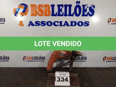 LOTE 334 - 01 FURADEIRA SCHULZ LIGANDO. (NO ESTADO) ATENÇÃO! FAZER A VISITAÇÃO ANTES DE ARREMATAR, NÃO SABEMOS SE FUNCIONA. LEILÃO NÃO TEM GARANTIA E NEM DEVOLUÇÃO, SUJEITO A POSSÍVEIS AVARIAS VISÍVEIS/OCULTAS E/OU AUSÊNCIA DE COMPONENTES.