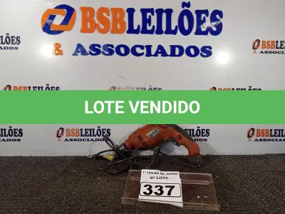 LOTE 337 - 01 PARAFUSADEIRA/FURADEIRA MARCA SCHUZ 220V. (NO ESTADO) ATENÇÃO! FAZER A VISITAÇÃO ANTES DE ARREMATAR, NÃO SABEMOS SE FUNCIONA. LEILÃO NÃO TEM GARANTIA E NEM DEVOLUÇÃO, SUJEITO A POSSÍVEIS AVARIAS VISÍVEIS/OCULTAS E/OU AUSÊNCIA DE COMPONENTES.