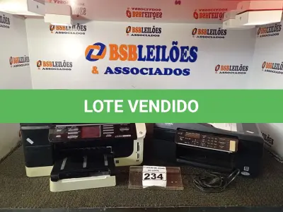 LOTE 234 - 02 IMPRESSORAS, SENDO 01 MARCA HP E 01 MARCA EPSON. (NO ESTADO) ATENÇÃO! FAZER A VISITAÇÃO ANTES DE ARREMATAR, NÃO SABEMOS SE FUNCIONA. LEILÃO NÃO TEM GARANTIA E NEM DEVOLUÇÃO, SUJEITO A POSSÍVEIS AVARIAS VISÍVEIS/OCULTAS E/OU AUSÊNCIA DE COMPONENTES.