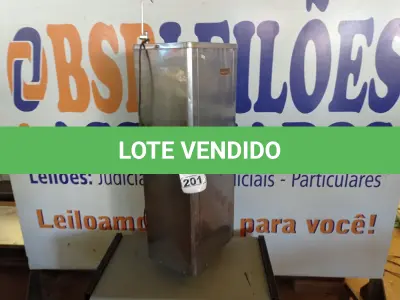 LOTE 201 - 01 BEBEDOURO REFRIGERADO EM INOX. (NO ESTADO) ATENÇÃO! FAZER A VISITAÇÃO ANTES DE ARREMATAR, NÃO SABEMOS SE FUNCIONA. LEILÃO NÃO TEM GARANTIA E NEM DEVOLUÇÃO, SUJEITO A POSSÍVEIS AVARIAS VISÍVEIS/OCULTAS E/OU AUSÊNCIA DE COMPONENTES.
