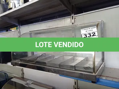 LOTE 332 - 01 ESTUFA PARA SALGADO. (NO ESTADO) ATENÇÃO! FAZER A VISITAÇÃO ANTES DE ARREMATAR, NÃO SABEMOS SE FUNCIONA. LEILÃO NÃO TEM GARANTIA E NEM DEVOLUÇÃO, SUJEITO A POSSÍVEIS AVARIAS VISÍVEIS/OCULTAS E/OU AUSÊNCIA DE COMPONENTES.