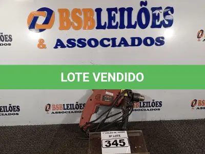 LOTE 345 - 01 PARAFUSADEIRA/FURADEIRA MARCA SCHUZ 220V. (NO ESTADO) ATENÇÃO! FAZER A VISITAÇÃO ANTES DE ARREMATAR, NÃO SABEMOS SE FUNCIONA. LEILÃO NÃO TEM GARANTIA E NEM DEVOLUÇÃO, SUJEITO A POSSÍVEIS AVARIAS VISÍVEIS/OCULTAS E/OU AUSÊNCIA DE COMPONENTES.