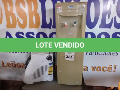 LOTE 281 - 0I PURIFICADOR DE ÁGUA MARCA LIBELL E 01 BEBEDOURO PARA GARRAFÃO MARCA IBBL. (NO ESTADO) ATENÇÃO! FAZER A VISITAÇÃO ANTES DE ARREMATAR, NÃO SABEMOS SE FUNCIONA. LEILÃO NÃO TEM GARANTIA E NEM DEVOLUÇÃO, SUJEITO A POSSÍVEIS AVARIAS VISÍVEIS/OCULTAS E/OU AUSÊNCIA DE COMPONENTES.