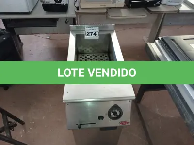 LOTE 274 - 01 BANHO MARIA EM INOX A GÁS E ÁGUA MARCA COZIL. (NO ESTADO) ATENÇÃO! FAZER A VISITAÇÃO ANTES DE ARREMATAR, NÃO SABEMOS SE FUNCIONA. LEILÃO NÃO TEM GARANTIA E NEM DEVOLUÇÃO, SUJEITO A POSSÍVEIS AVARIAS VISÍVEIS/OCULTAS E/OU AUSÊNCIA DE COMPONENTES.