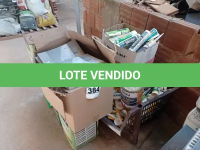 LOTE 384 - 01 LOTE COM GRANDE QUANTIDADE DE SELANTES DIVERSOS, 03 LATAS DE TINTAS INCOMPLETAS E 01 LATA DE ADESIVO COLOMBRÁS.  (NO ESTADO) ATENÇÃO! FAZER A VISITAÇÃO ANTES DE ARREMATAR, NÃO SABEMOS SE FUNCIONA. LEILÃO NÃO TEM GARANTIA E NEM DEVOLUÇÃO, SUJEITO A POSSÍVEIS AVARIAS VISÍVEIS/OCULTAS E/OU AUSÊNCIA DE COMPONENTES.