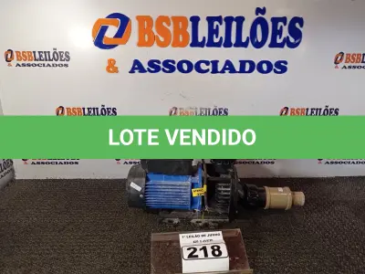 LOTE 218 - 01 MOTOBOMBA MODELO: HIDRO BAP-75. (NO ESTADO) ATENÇÃO! FAZER A VISITAÇÃO ANTES DE ARREMATAR, NÃO SABEMOS SE FUNCIONA. LEILÃO NÃO TEM GARANTIA E NEM DEVOLUÇÃO, SUJEITO A POSSÍVEIS AVARIAS VISÍVEIS/OCULTAS E/OU AUSÊNCIA DE COMPONENTES.