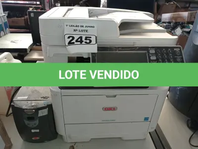 LOTE 245 - 01 IMPRESSORA MULTIFUNCIONAL MARCA OKI E 01 NOBREAK DE 1900VA. (NO ESTADO) ATENÇÃO! FAZER A VISITAÇÃO ANTES DE ARREMATAR, NÃO SABEMOS SE FUNCIONA. LEILÃO NÃO TEM GARANTIA E NEM DEVOLUÇÃO, SUJEITO A POSSÍVEIS AVARIAS VISÍVEIS/OCULTAS E/OU AUSÊNCIA DE COMPONENTES.