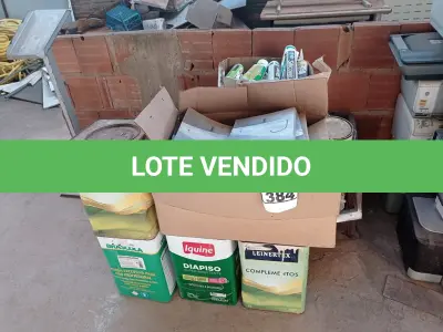 LOTE 384 - 01 LOTE COM GRANDE QUANTIDADE DE SELANTES DIVERSOS, 03 LATAS DE TINTAS INCOMPLETAS E 01 LATA DE ADESIVO COLOMBRÁS.  (NO ESTADO) ATENÇÃO! FAZER A VISITAÇÃO ANTES DE ARREMATAR, NÃO SABEMOS SE FUNCIONA. LEILÃO NÃO TEM GARANTIA E NEM DEVOLUÇÃO, SUJEITO A POSSÍVEIS AVARIAS VISÍVEIS/OCULTAS E/OU AUSÊNCIA DE COMPONENTES.