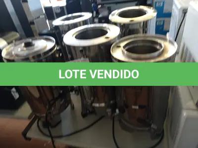 LOTE 249 - 05 CAFETEIRAS EM INOX COM AVARIAS. (NO ESTADO) ATENÇÃO! FAZER A VISITAÇÃO ANTES DE ARREMATAR, NÃO SABEMOS SE FUNCIONA. LEILÃO NÃO TEM GARANTIA E NEM DEVOLUÇÃO, SUJEITO A POSSÍVEIS AVARIAS VISÍVEIS/OCULTAS E/OU AUSÊNCIA DE COMPONENTES.