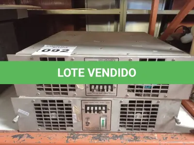LOTE 092 - 02 MÓDULOS DE NOBREAK. (NO ESTADO) ATENÇÃO! FAZER A VISITAÇÃO ANTES DE ARREMATAR, NÃO SABEMOS SE FUNCIONA. LEILÃO NÃO TEM GARANTIA E NEM DEVOLUÇÃO, SUJEITO A POSSÍVEIS AVARIAS VISÍVEIS/OCULTAS E/OU AUSÊNCIA DE COMPONENTES.