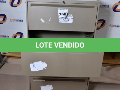 LOTE 158 - 01 ARMÁRIO DE AÇO PARA ESCRITÓRIO COM 04 GAVETAS. (DOCUMENT GABINETE) (NO ESTADO)0000016