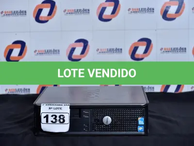 LOTE 138 - 1 CPU MARCA DELL CORE 2 DUO COM MEMÓRIA RAM DE 04 GB SEM HD. (NO ESTADO)6SC52P1