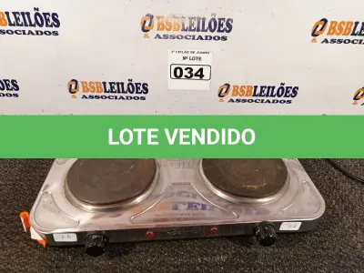 LOTE 034 - 01 FOGÃO DE INDUÇÃO 02 BOCAS MARCA AGRATTO 220V. (NO ESTADO) ATENÇÃO! FAZER A VISITAÇÃO ANTES DE ARREMATAR, NÃO SABEMOS SE FUNCIONA. LEILÃO NÃO TEM GARANTIA E NEM DEVOLUÇÃO, SUJEITO A POSSÍVEIS AVARIAS VISÍVEIS/OCULTAS E/OU AUSÊNCIA DE COMPONENTES.