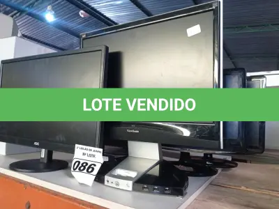 LOTE 086 - 06 MONITORES LCD MARCAS E MODELOS DIVERSOS PARA RETIRADA DE PEÇAS. (NO ESTADO) ATENÇÃO! FAZER A VISITAÇÃO ANTES DE ARREMATAR, NÃO SABEMOS SE FUNCIONA. LEILÃO NÃO TEM GARANTIA E NEM DEVOLUÇÃO, SUJEITO A POSSÍVEIS AVARIAS VISÍVEIS/OCULTAS E/OU AUSÊNCIA DE COMPONENTES.