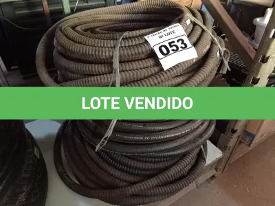 LOTE 053 - 01 LOTE COM MANGUEIRAS CORRUGADA COM ALMA DE AÇO FLEXÍVEL. (NO ESTADO) ATENÇÃO! FAZER A VISITAÇÃO ANTES DE ARREMATAR, NÃO SABEMOS SE FUNCIONA. LEILÃO NÃO TEM GARANTIA E NEM DEVOLUÇÃO, SUJEITO A POSSÍVEIS AVARIAS VISÍVEIS/OCULTAS E/OU AUSÊNCIA DE COMPONENTES.
