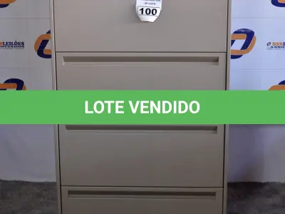 LOTE 100 - 01 ARMÁRIO DE AÇO PARA ESCRITÓRIO COM 04 GAVETAS. (DOCUMENT GABINETE) (NO ESTADO)0000016