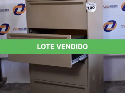 LOTE 100 - 01 ARMÁRIO DE AÇO PARA ESCRITÓRIO COM 04 GAVETAS. (DOCUMENT GABINETE) (NO ESTADO)0000016