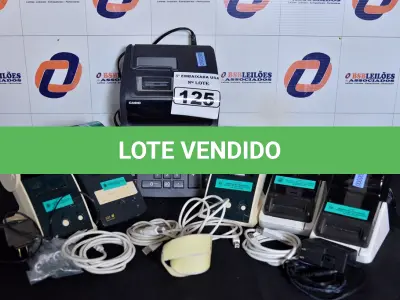 LOTE 125 - 05 IMPRESSORAS DE ETIQUETAS TERMAL MODELO: SLP620 E 01 CALCULADORA MODELO: DR-210TM CASIO, 04 FONTES E ALGUNS CABOS. (5 LABELING MACHINES) (NO ESTADO)00000288