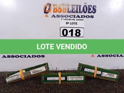 LOTE 018 - 14 PENTS DE MEMÓRIA PARA SERVIDOR 8GB CADA. (NO ESTADO) ATENÇÃO! FAZER A VISITAÇÃO ANTES DE ARREMATAR, NÃO SABEMOS SE FUNCIONA. LEILÃO NÃO TEM GARANTIA E NEM DEVOLUÇÃO, SUJEITO A POSSÍVEIS AVARIAS VISÍVEIS/OCULTAS E/OU AUSÊNCIA DE COMPONENTES.