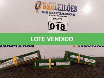 LOTE 018 - 14 PENTS DE MEMÓRIA PARA SERVIDOR 8GB CADA. (NO ESTADO) ATENÇÃO! FAZER A VISITAÇÃO ANTES DE ARREMATAR, NÃO SABEMOS SE FUNCIONA. LEILÃO NÃO TEM GARANTIA E NEM DEVOLUÇÃO, SUJEITO A POSSÍVEIS AVARIAS VISÍVEIS/OCULTAS E/OU AUSÊNCIA DE COMPONENTES.