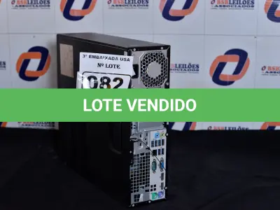 LOTE 082 - 01 CPU MARCA HP CORE I5 COM MEMÓRIA 16GB RAM E SEM HD. (NO ESTADO) AV9 705S