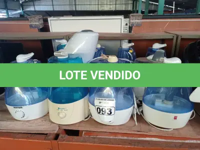 LOTE 093 - 01 LOTE COM APROXIMADAMENTE 11 UMIDIFICADORES DE AR. (NO ESTADO) ATENÇÃO! FAZER A VISITAÇÃO ANTES DE ARREMATAR, NÃO SABEMOS SE FUNCIONA. LEILÃO NÃO TEM GARANTIA E NEM DEVOLUÇÃO, SUJEITO A POSSÍVEIS AVARIAS VISÍVEIS/OCULTAS E/OU AUSÊNCIA DE COMPONENTES.
