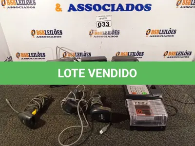 LOTE 033 - 01 RELÓGIO DE PONTO MARCA DIMEP, 03 LEITORAS DE CÓDIGO DE BARRAS A LASER, SENDO 02 MARCA BEMATECH E 01 ELGIN E 03 LEITORAS DE CÓDIGO DE BARRAS ENTRADA USB. (NO ESTADO) ATENÇÃO! FAZER A VISITAÇÃO ANTES DE ARREMATAR, NÃO SABEMOS SE FUNCIONA. LEILÃO NÃO TEM GARANTIA E NEM DEVOLUÇÃO, SUJEITO A POSSÍVEIS AVARIAS VISÍVEIS/OCULTAS E/OU AUSÊNCIA DE COMPONENTES.