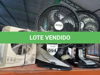LOTE 094 - 01 LOTE COM VENTILADORES PARA RETIRADA DE PEÇAS. (NO ESTADO) ATENÇÃO! FAZER A VISITAÇÃO ANTES DE ARREMATAR, NÃO SABEMOS SE FUNCIONA. LEILÃO NÃO TEM GARANTIA E NEM DEVOLUÇÃO, SUJEITO A POSSÍVEIS AVARIAS VISÍVEIS/OCULTAS E/OU AUSÊNCIA DE COMPONENTES.