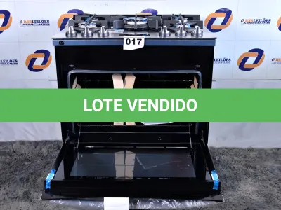 LOTE 017 - 01 FOGÃO 05 BOCAS MARCA BRASTEMP BIVOLT. (RANGE) (NO ESTADO) BJ7374R