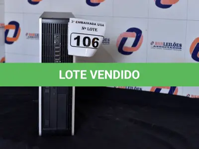 LOTE 106 - 01 CPU SEM HD E COM MEMÓRIA DE 4GB RAM E PROCESSADOR AMD MARCA HP. (NO ESTADO)2UA21602KE