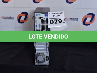 LOTE 079 - 01 CPU MARCA HP CORE I5 SEM HD E SEM MEMÓRIA HD. (NO ESTADO) AV9705M