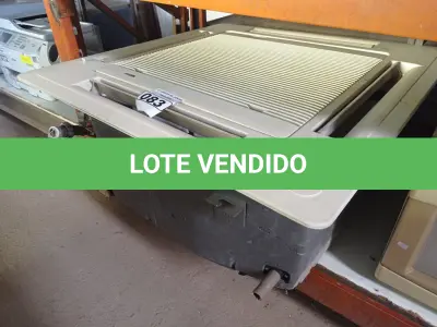LOTE 083 - 01 EVAPORADORA DE TETO CASSETE MARCA YORK. (NO ESTADO) ATENÇÃO! FAZER A VISITAÇÃO ANTES DE ARREMATAR, NÃO SABEMOS SE FUNCIONA. LEILÃO NÃO TEM GARANTIA E NEM DEVOLUÇÃO, SUJEITO A POSSÍVEIS AVARIAS VISÍVEIS/OCULTAS E/OU AUSÊNCIA DE COMPONENTES.