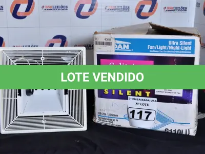 LOTE 117 - 01 VENTILADOR/EXAUSTOR PARA AMBIENTE, MODLO: S110LU 110V. (COMPACT EXHAUSTER FAN) (NO ESTADO)0000025
