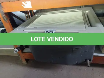 LOTE 083 - 01 EVAPORADORA DE TETO CASSETE MARCA YORK. (NO ESTADO) ATENÇÃO! FAZER A VISITAÇÃO ANTES DE ARREMATAR, NÃO SABEMOS SE FUNCIONA. LEILÃO NÃO TEM GARANTIA E NEM DEVOLUÇÃO, SUJEITO A POSSÍVEIS AVARIAS VISÍVEIS/OCULTAS E/OU AUSÊNCIA DE COMPONENTES.