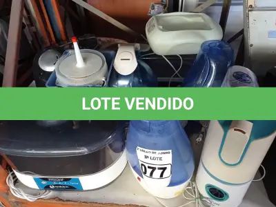 LOTE 077 - 01 LOTE COM DIVERSOS UMIDIFICADORES MARCAS E MODELOS DIVERSOS. (NO ESTADO) ATENÇÃO! FAZER A VISITAÇÃO ANTES DE ARREMATAR, NÃO SABEMOS SE FUNCIONA. LEILÃO NÃO TEM GARANTIA E NEM DEVOLUÇÃO, SUJEITO A POSSÍVEIS AVARIAS VISÍVEIS/OCULTAS E/OU AUSÊNCIA DE COMPONENTES.